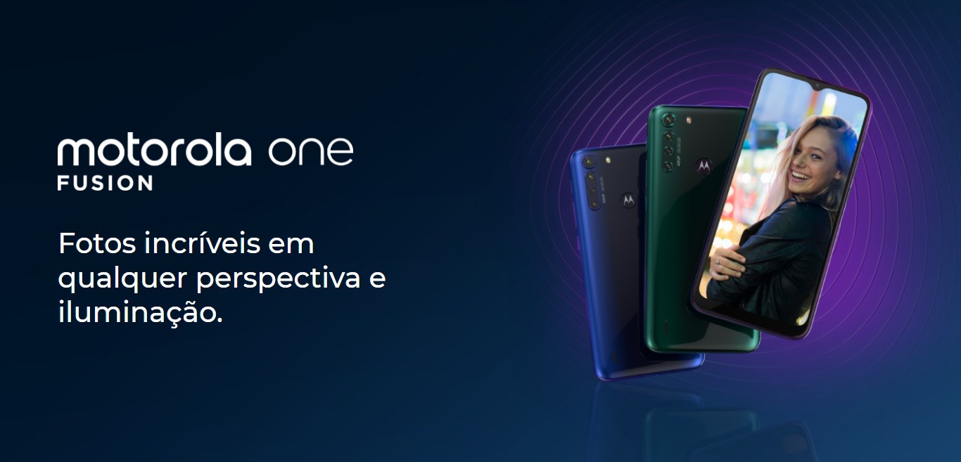 Smartphone Motorola One Fusion 64GB Dual Chip Câmera 48MP + 8 MP + 5 MP + 2 MP Tela 6,5